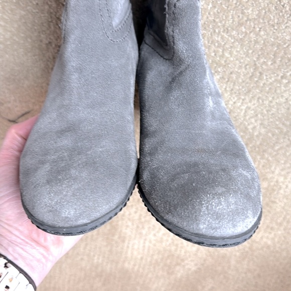 Franco Sarto Womans Size 8.5 Gray Suede Boots - Picture 7 of 11